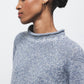 Maglione jacquard in maglia con girocollo