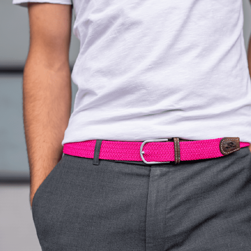 Cintura elastica intrecciata fucsia