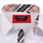 Camicia bianca comfort fit con dettagli tartan