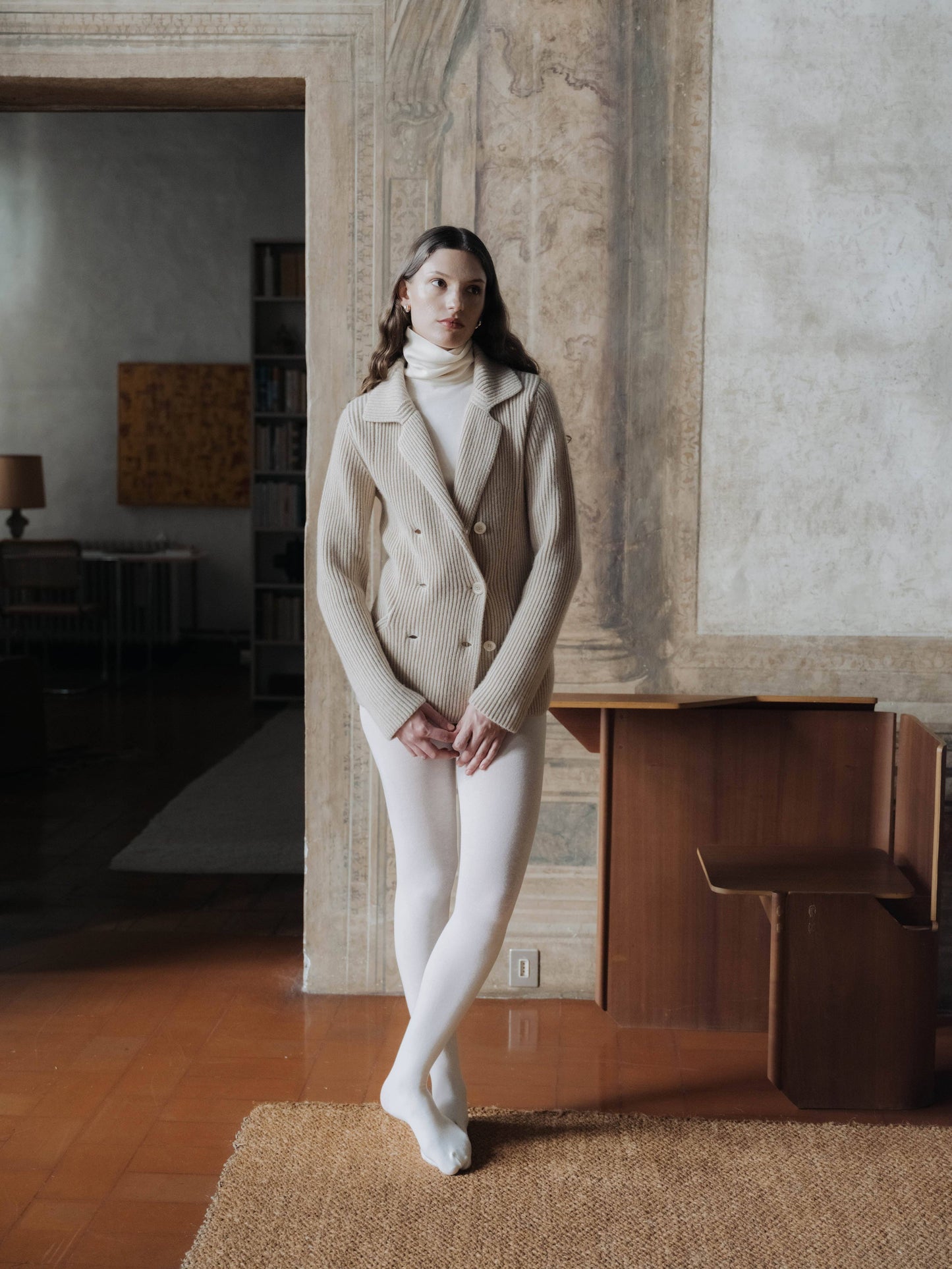 Giacca doppiopetto Bar in puro cashmere