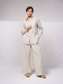 Camicia in lino a maniche lunghe