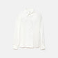 Camicia in raso con bottoni perla