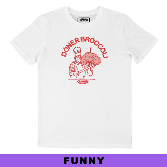 T-shirt grafica Döner Broccoli in cotone biologico