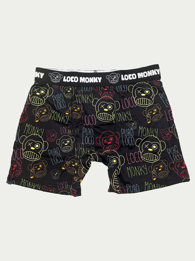 Boxer uomo stampati Loco Monky Face