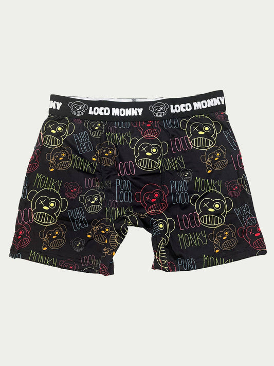 Boxer uomo stampati Loco Monky Face