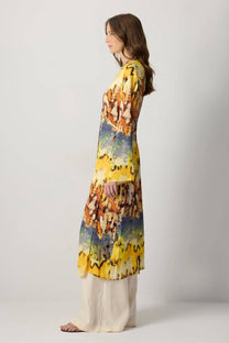 Kimono lungo in viscosa tie-dye boho