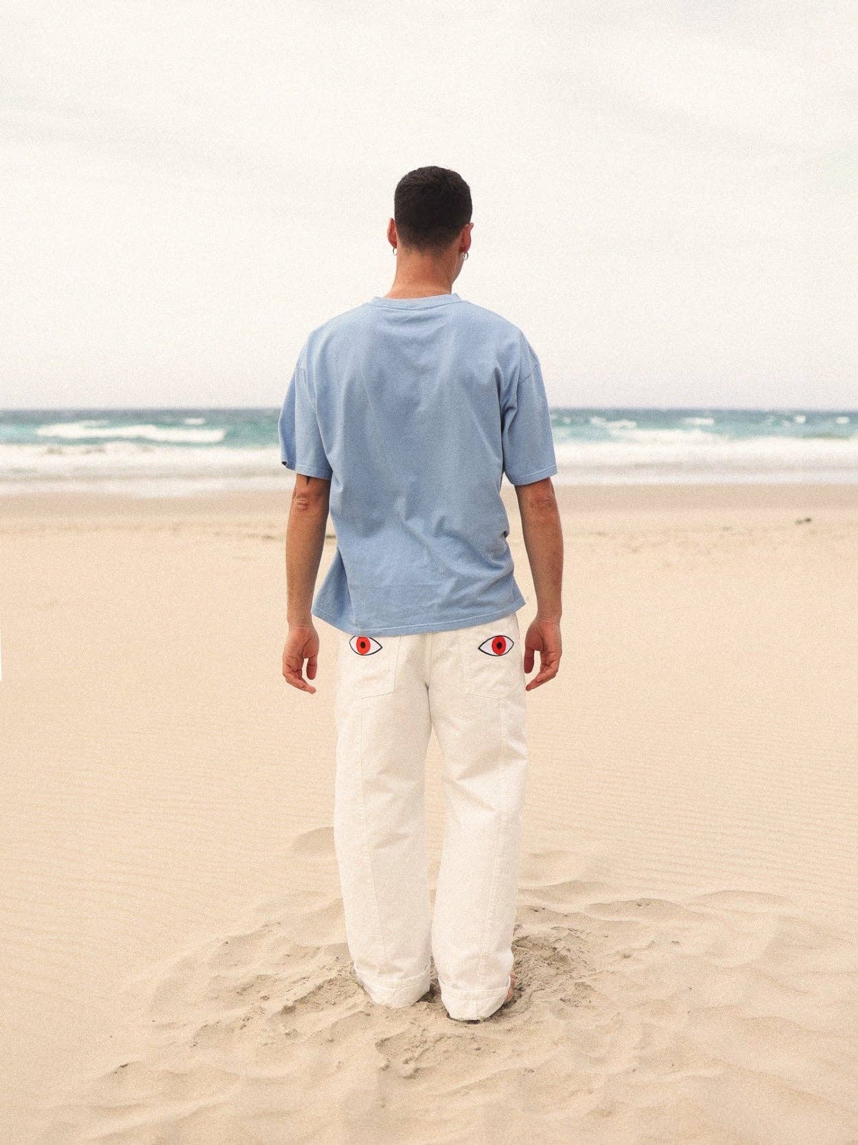 T-shirt basic oversize blu reale