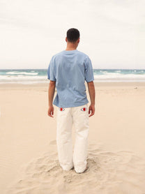 T-shirt basic oversize blu reale