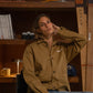 Sopracamicia overshirt senape con ricamo Race