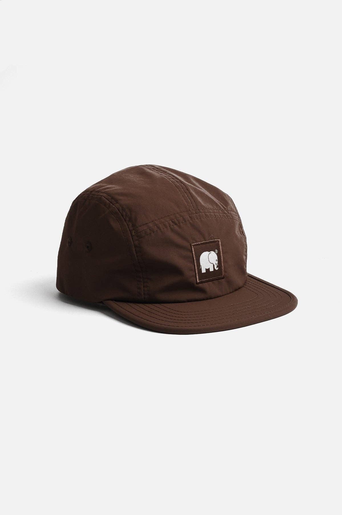 Cappello 5 pannelli in nylon idrorepellente color Espresso