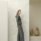Pantaloni lounge in lana merino extrafine a coste