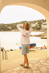 T-shirt Surfin a maniche lunghe in cotone biologico