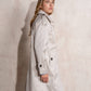 Impermeabile donna con bottoni effetto tartaruga