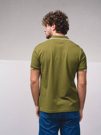 Polo in piqué di cotone con logo ricamato