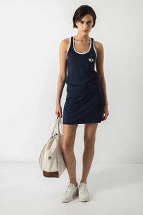 Gonna pantaloncino sportiva con shorts interni e tasca laterale
