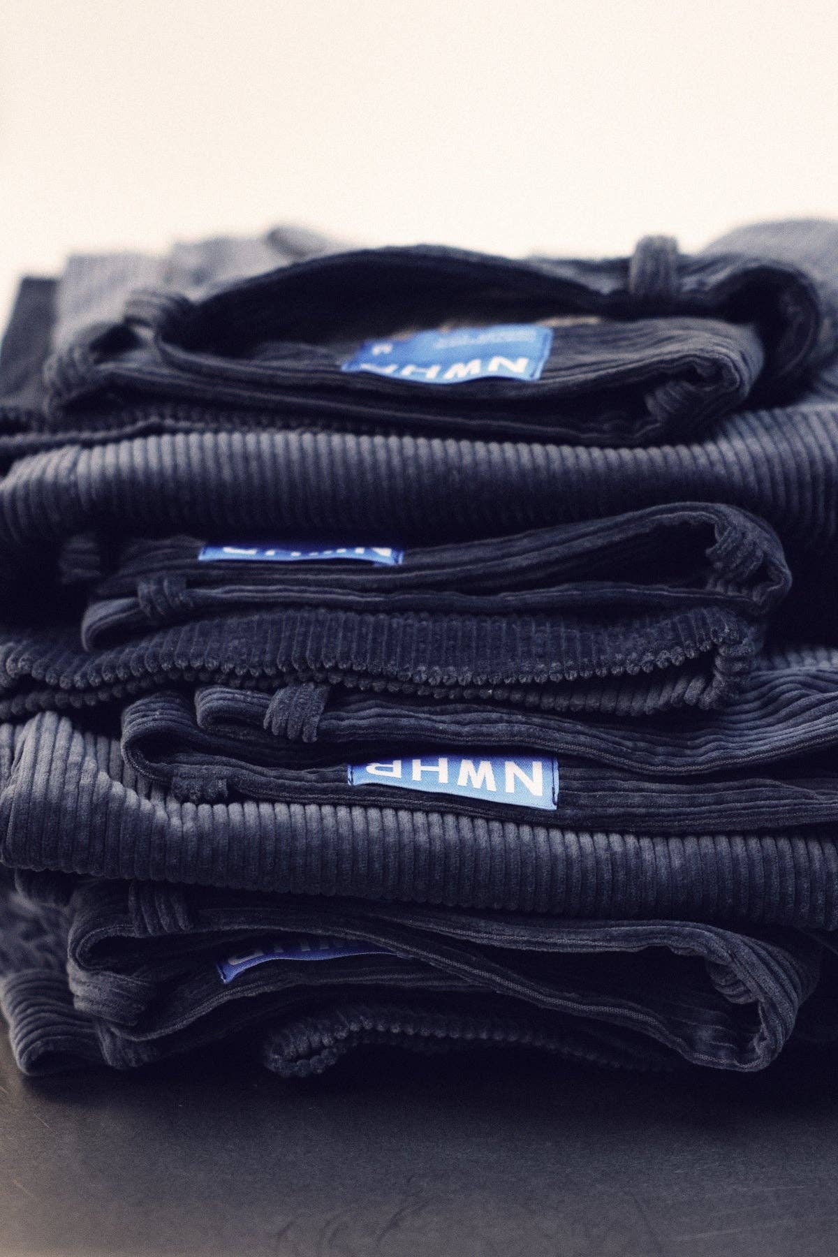 Pantaloni in velluto a coste azzurri relaxed fit