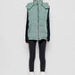 Gilet imbottito tweed con cappuccio rimovibile