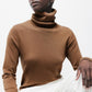 Maglione dolcevita a maglia rasata