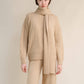 Sciarpa a coste in misto cashmere