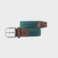 Cintura elastica intrecciata verde pino