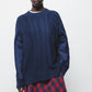 Maglione a maglia strutturata con retro imbottito