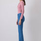 Body drappeggiato elasticizzato rosa