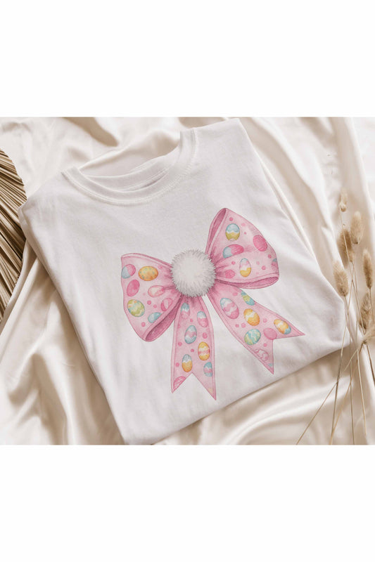 T-shirt oversize con fiocco coniglietto