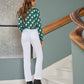 Pantaloni in twill elasticizzato a vestibilità comoda