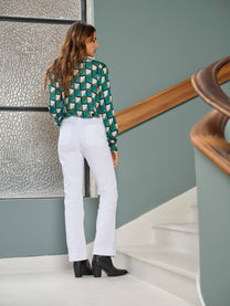 Pantaloni in twill elasticizzato a vestibilità comoda