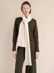 Sciarpa a coste in misto cashmere
