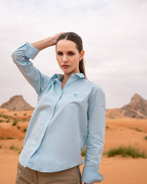 Camicia Oxford Antimacchia Azzurro Baby Blue