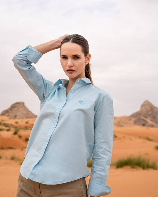 Camicia Oxford Antimacchia Azzurro Baby Blue