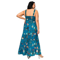 Vestito lungo estivo boho senza maniche in voile di cotone