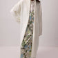 Cardigan lungo in maglia panna