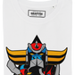 T-shirt unisex bianca con grafica manga Goldorack