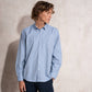 Camicia uomo in cotone misto con colletto button-down