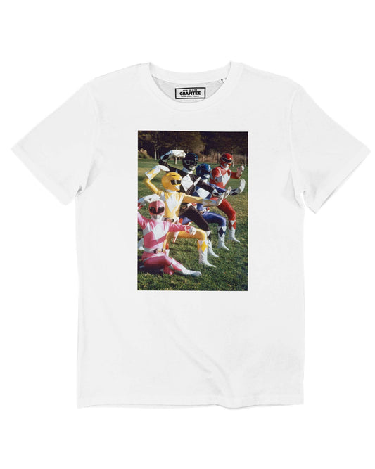 T-shirt Power Ranger con stampa frontale in cotone biologico