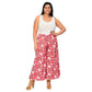 Pantaloni estivi lunghi a fiori con vita elastica