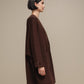 Cardigan cappotto in maglia oversize con bottoni