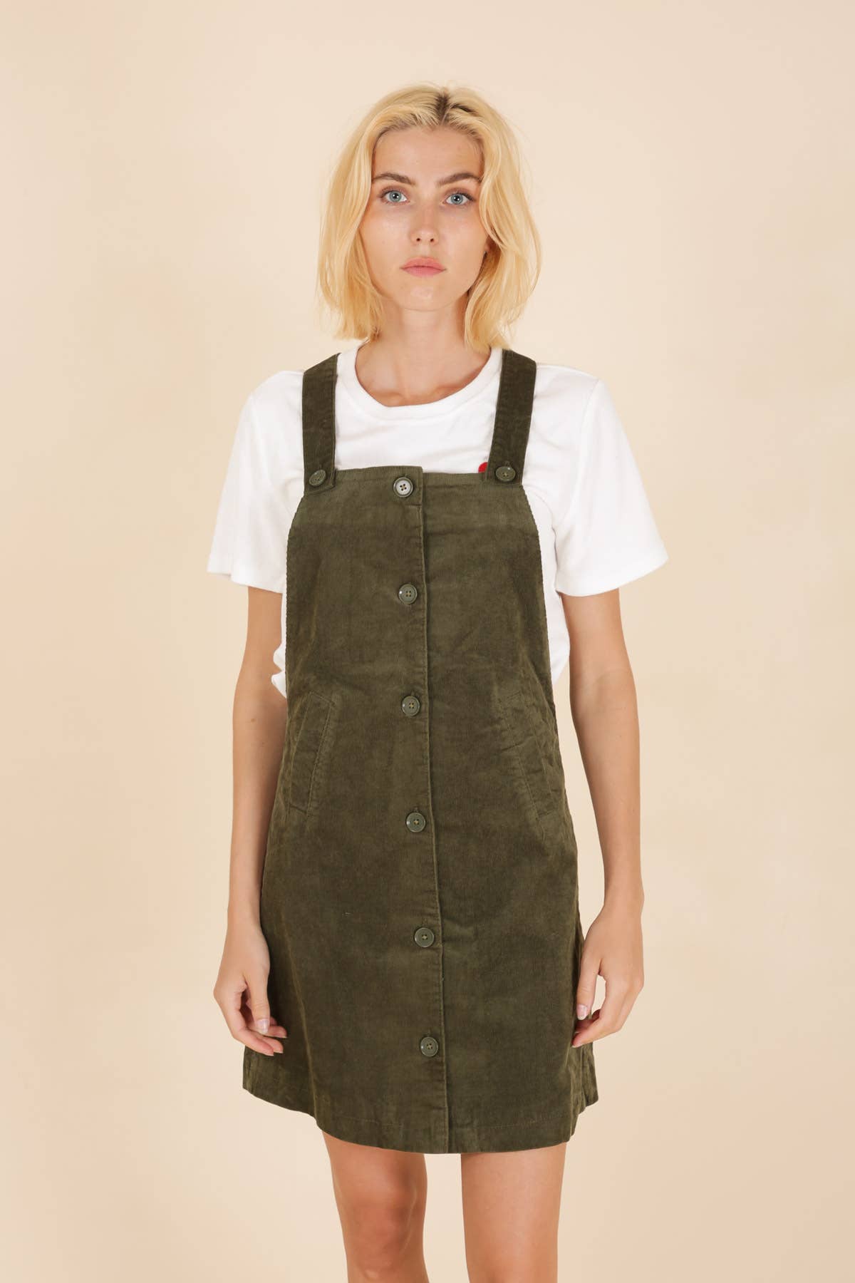 Abito salopette Dharan in velluto a coste