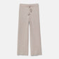 Pantaloni in maglia liscia a vita alta con coulisse