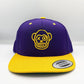 Cappellino snapback ricamato viola e oro