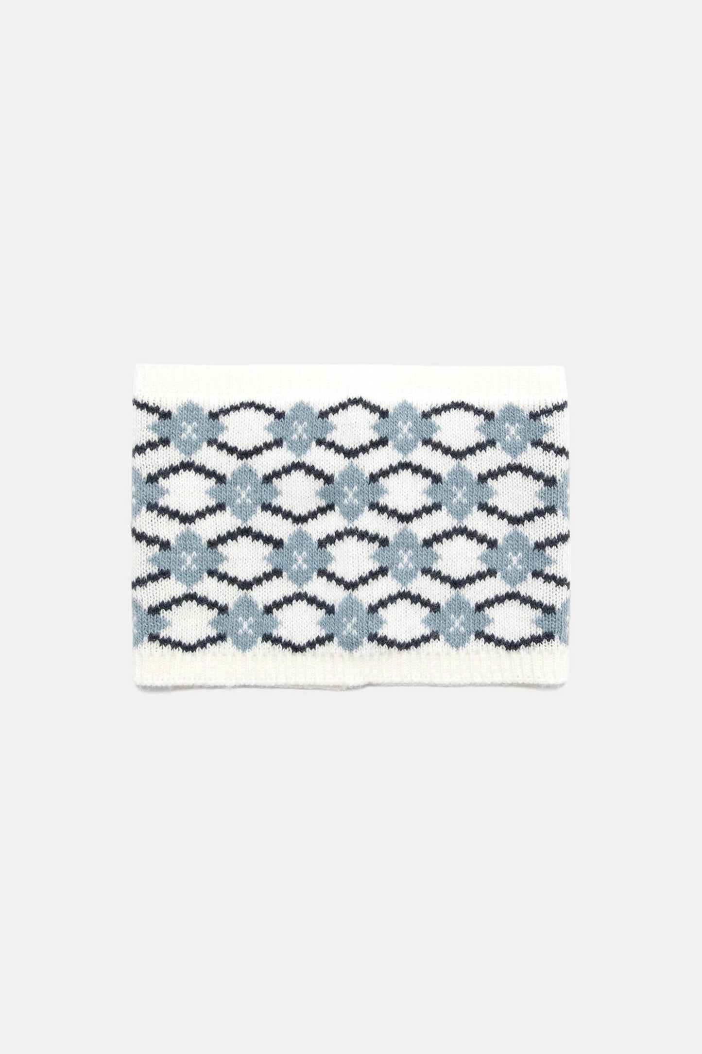 Scaldacollo jacquard in maglia