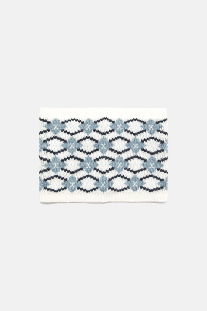 Scaldacollo jacquard in maglia