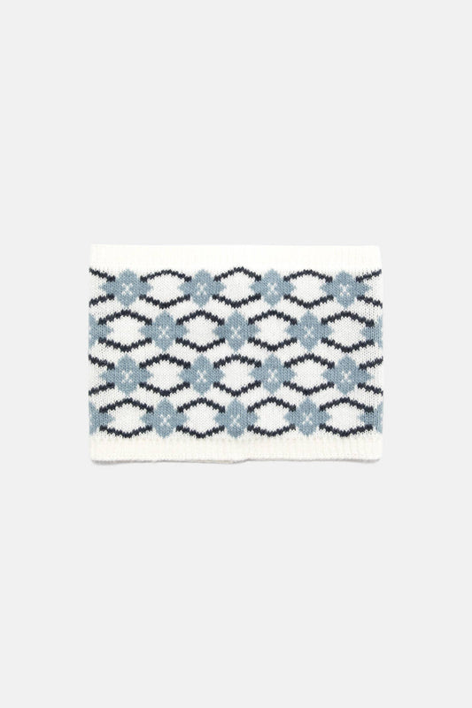 Scaldacollo jacquard in maglia
