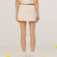 Gonna mini sportiva bianca con shorts interni