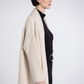 Cardigan in maglia beige oversize