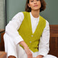 Gilet elegante in maglia con bottoni gioiello