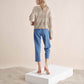 Giacca cardigan in maglia multicolor a zig zag