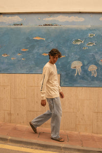 T-shirt a manica lunga in cotone biologico Le Mediterraneé